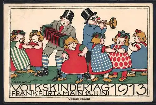 AK Frankfurt a. M., Vokskindertag 1913, Kinderfürsorge