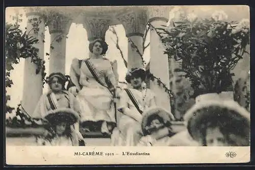 AK Mi-Careme 1912, L`Estudiantina