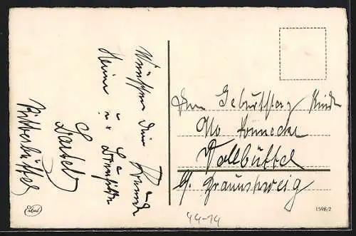 AK Kleines Junge schiebt Mädchen in Schaukel an, Geburtstagsgruss