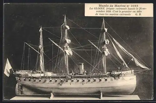 AK Fregatte La Gloire, Modellbau, Musée de Marine