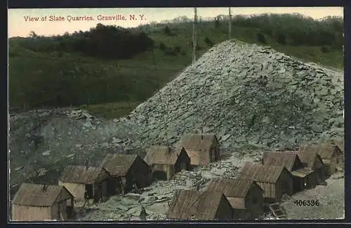 AK Granville, NY, View of Slate Quarries