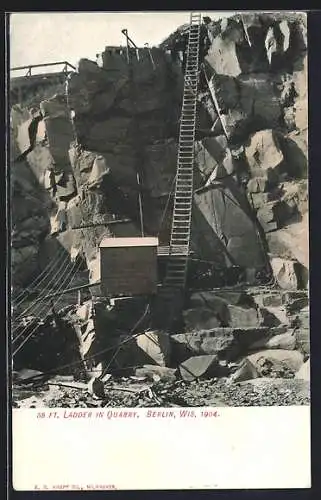 AK Berlin, WI, Ladder in Quarry