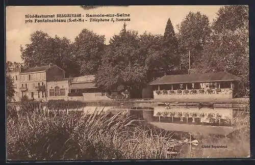 AK Samois-sur-Seine, Hôtel-Restaurant Beau Rivage près de Fontainebleau