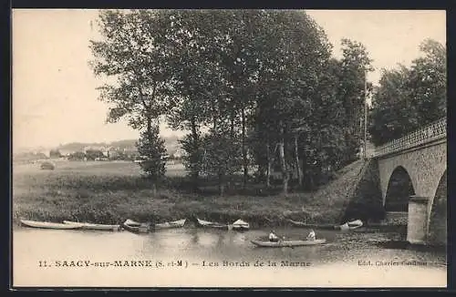 AK Saacy-sur-Marne, Les bords de la Marne