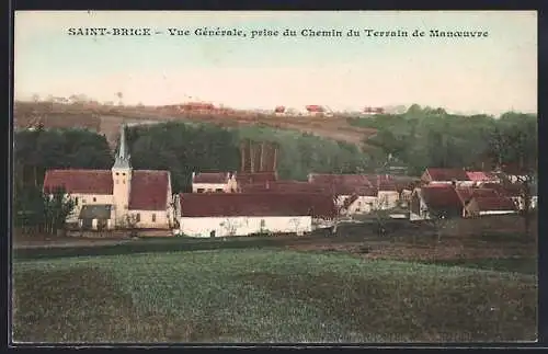 AK Saint-Brice, Vue Générale prise du Chemin du Terrain de Manœuvre