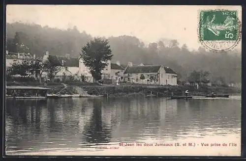 AK Saint-Jean-les-Deux-Jumeaux, Vue prise de l`île