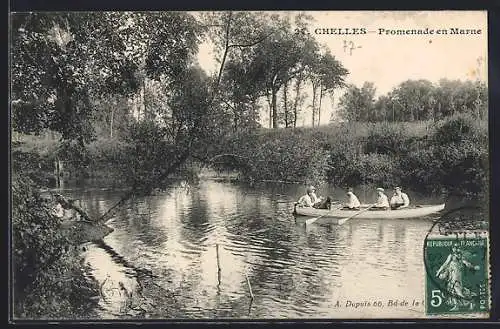 AK Chelles, Promenade en Marne