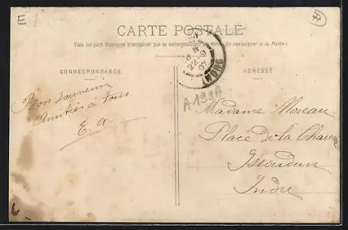 AK Échou-Boulains, Collage de vues et fleurs envoyées