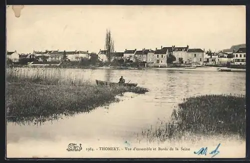 AK Thomery, Vue d`ensemble et Bords de la Seine