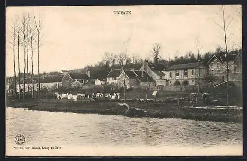 AK Tigeaux, Vue Olivier, tabacs, Crécy-en-Brie