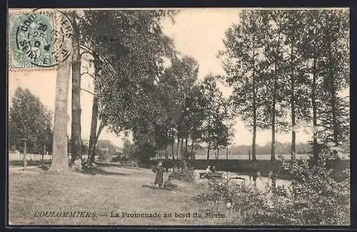 AK Coulommiers, La Promenade au bord du Morin