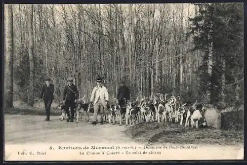 AK Mormant, Domaine de Bois-Boudran, La chasse à courre avec un relais de chiens