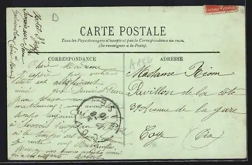 AK Bas-Samois, Le Quai de la République et la passerelle sur la rivière