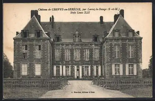 AK Chevry-en-Sereine, Château de style Louis XIII par Lorrez-le-Bocage