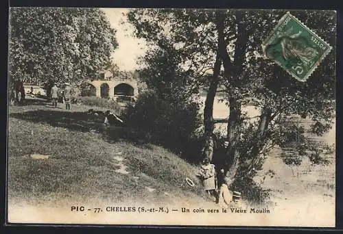 AK Chelles, Un coin vers le Vieux Moulin