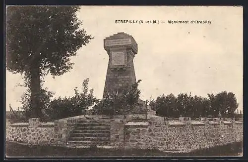 AK Étrepilly, Monument d`Étrepilly