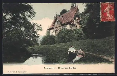 AK Ponthierry, Chalet des Bordes et paysage bucolique