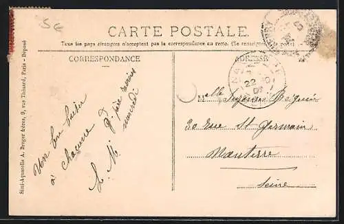 AK Ponthierry, Chalet des Bordes et paysage bucolique