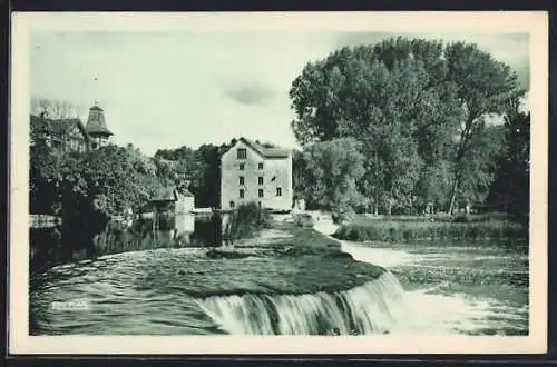 AK Montigny-sur-Loing, Le barrage et le Moulin