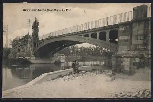 AK Bray-sur-Seine, Le Pont