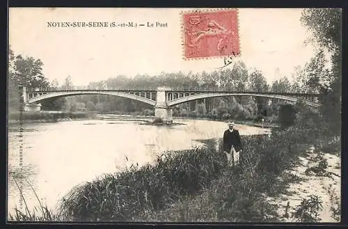 AK Noyen-sur-Seine, Le Pont