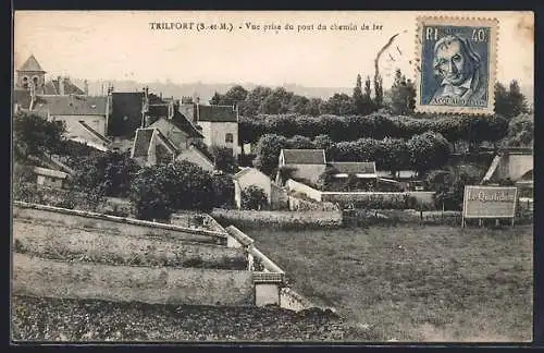 AK Trilport, Vue prise du pont du chemin de fer