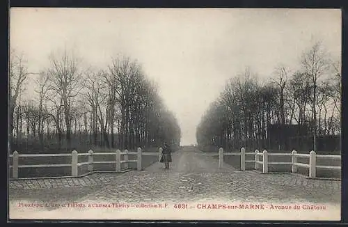 AK Champs-sur-Marne, Avenue du Château