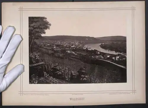 Fotografie German Wolf Constanz, Ansicht Waldshut, Panorama der Ortschaft vom Weinberg gesehen