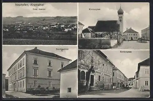 AK Neuhofen /Kremsthal, Bezirksgericht, Kirchenplatz, Kirchengasse