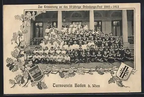 AK Baden, Erinnerung an das 50 jährige Gründungsfest 1862-1912 des Turnvereins