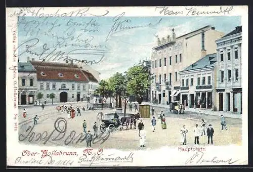 AK Ober-Hollabrunn /N.-Ö., Blick über den Hauptplatz