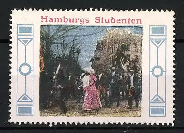 Reklamemarke Hamburg, Hamburgs Studenten, Umzugsszene