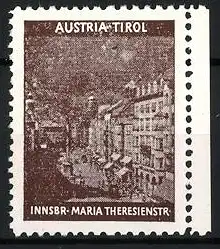 Reklamemarke Austria-Tirol, Maria-Theresien-Str., Stadtansicht