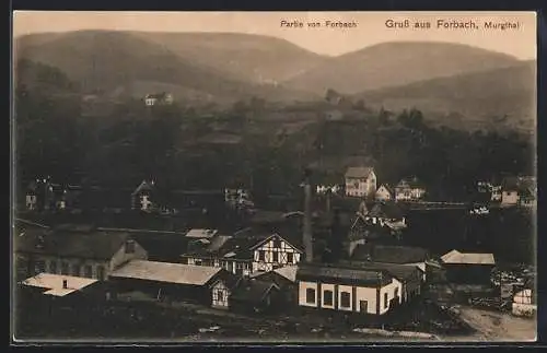 AK Forbach /Murgtal, Partie an der Pappenfabrik Dorn