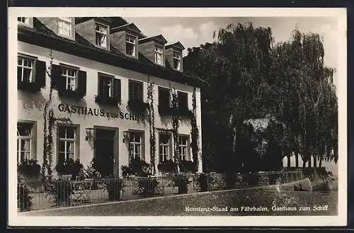 AK Konstanz-Staad, Gasthaus zum Schiff am Fährhafen