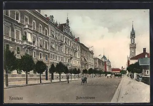 AK Konstanz, Blick in die Bahnhofstrasse