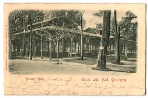 Relief-AK Bad Kissingen, Blick auf die Rakoczy-Halle