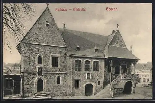 AK Goslar, Rathaus, Südseite