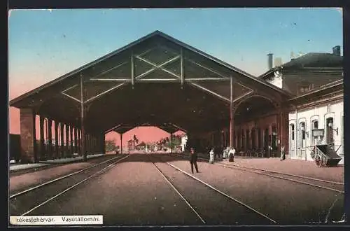 AK Szekesfehervar, Blick zum Bahnhof