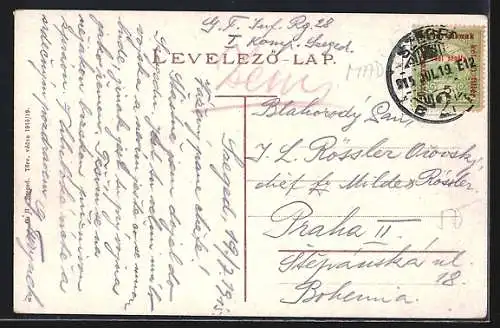 AK Szeged, Városháza, Partie am Rathaus