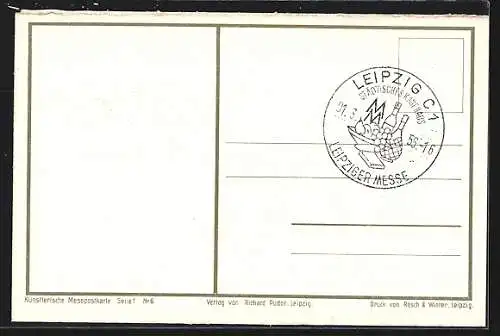 Künstler-AK Leipzig, Mess-Ausstellung in Auerbachs Hof um 1780