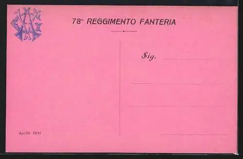 AK 78. Reggimento Fanteria, Regimentswappen des Infanterie-Regiment Nr. 78