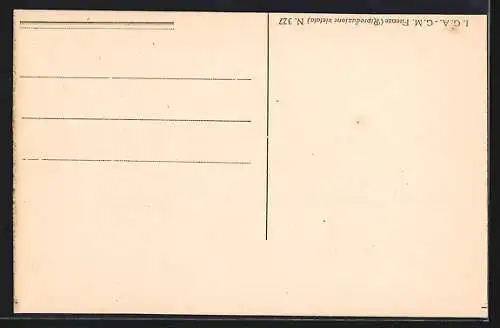 AK Italiener verhöhnt Kaiser Franz Josef I. von Österreich und Wilhelm II.