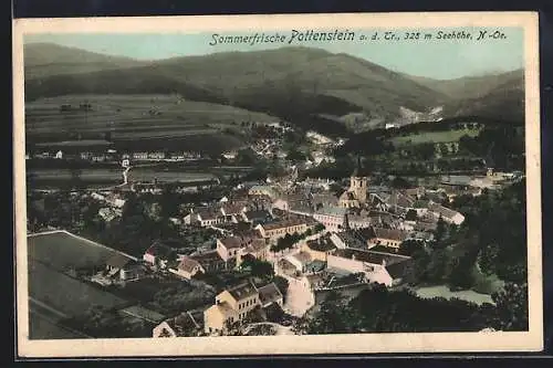 AK Pottenstein a.d. Tr., Panorama aus der Vogelschau