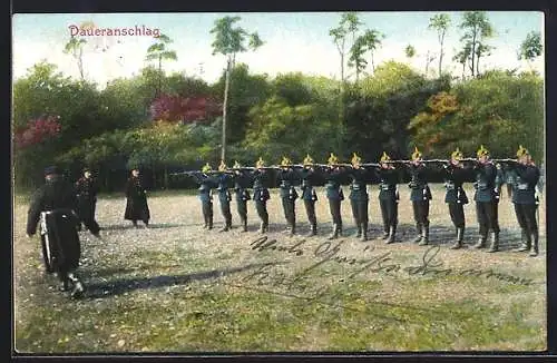 AK Daueranschlag, Soldaten bei Zielübung