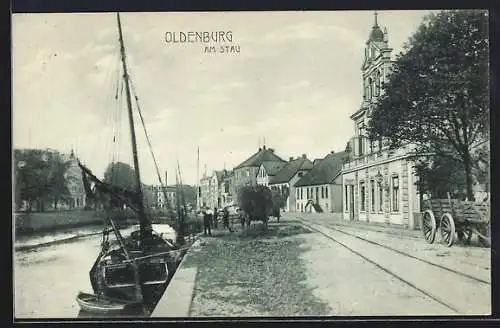 AK Oldenburg / O., Segler am Stau