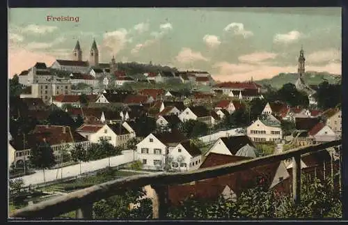 AK Freising, Teilansicht der Stadt