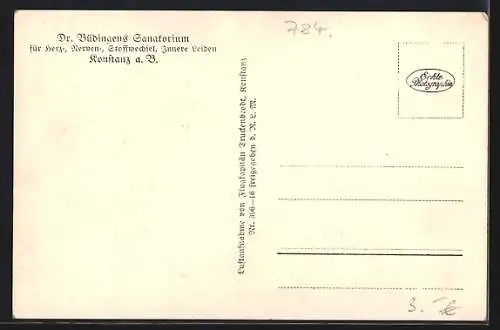 AK Konstanz, Dr. Büdingens Sanatorium am Bodensee