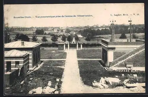 AK Bruxelles-Uccle, Vue panoramique prise de l`entrée de l`Observatoire