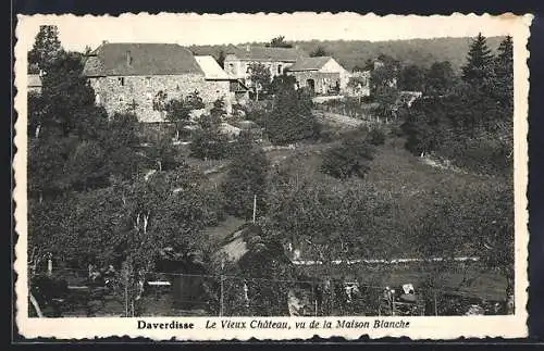 AK Daverdisse, Le Vieux château, vu de la Maison Blanche